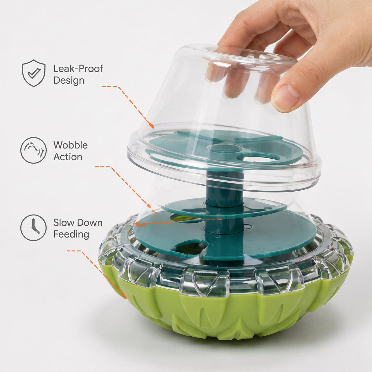 Tilted Food Dispenser